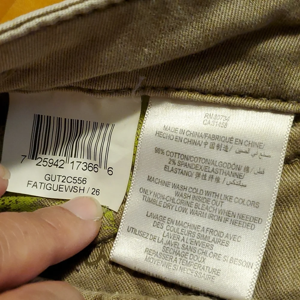 BCBG Max Azria Vintage Army Style Fatigue Wash Women's Pants - Size 26 - Picture 10 of 14